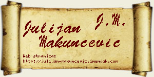 Julijan Makunčević vizit kartica